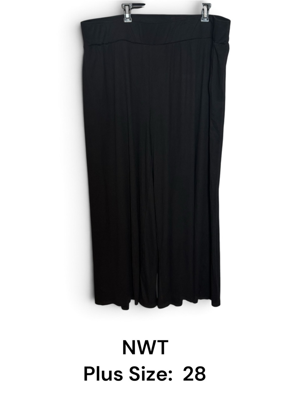 NWT Black Wide Leg Pants w/Pockets  PLUS SIZE: 28  #9